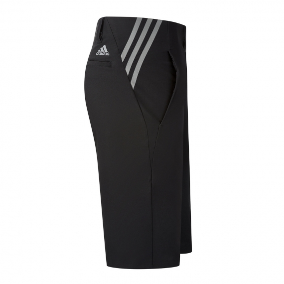 Adidas Golf Ultimate 365 Tapered 3 Stripe Golf Trousers  Black  GlydeGolf