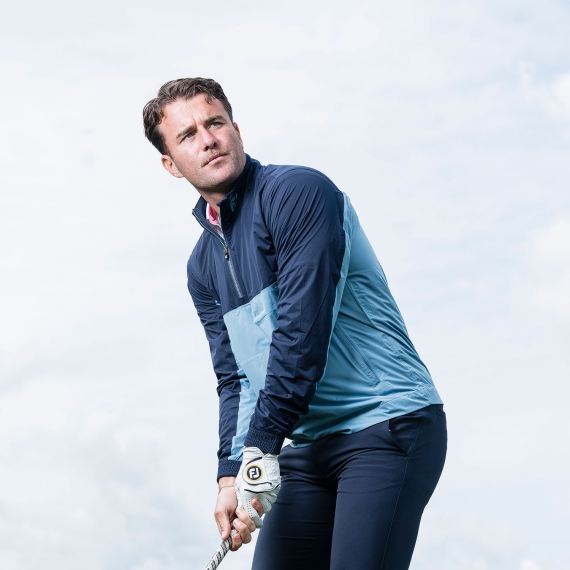 Dryjoys By Footjoy Homme Grande Veste de Pluie Imperméable 1/2 Zip Pull