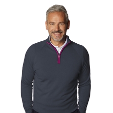 Navy with Watermelon Trim