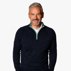 Navy with Tartan Trim/White Zip